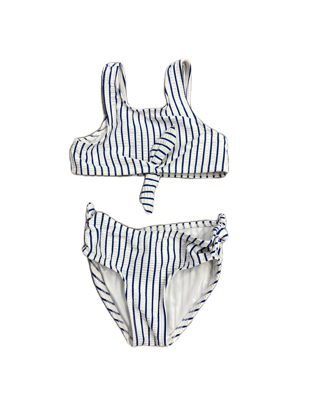 Old Navy Girls' Blue Stripe Knot Front Two-Piece Swim Set - Size 3T